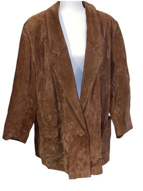 Vintage Hunter’s Run Genuine Leather Brown Suede Jacket